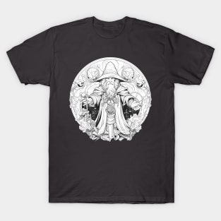 Wizard Emblem Magic Circle T-Shirt